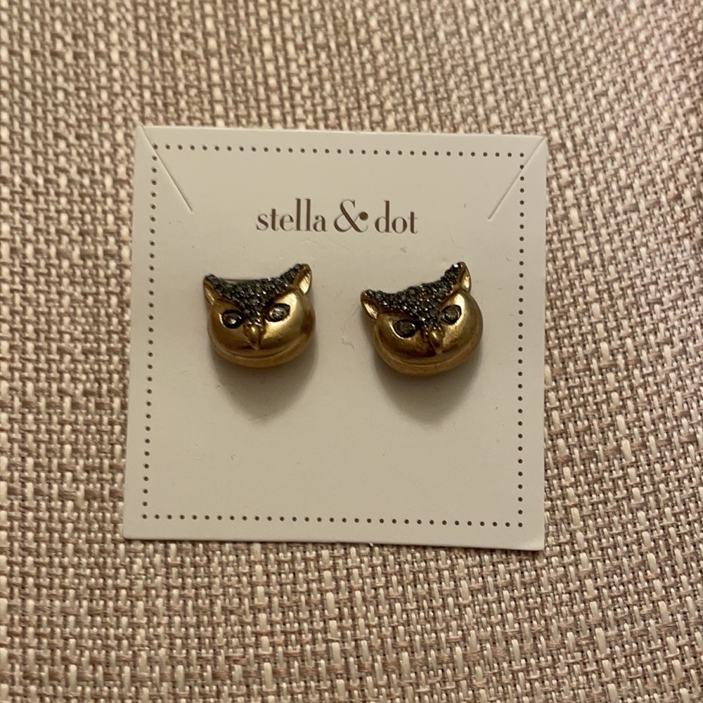 Pave owl studs Stella & Dot
